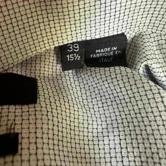 Boss | Men’s dress shirt  size 39, 15.5 neck white grey pattern - Picture 5 of 5